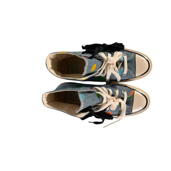 NEW Converse Golf Wang Chuck 70 Hi Blue Polka Dot Size 3.5 170011C Blue Denim - Picture 6 of 9